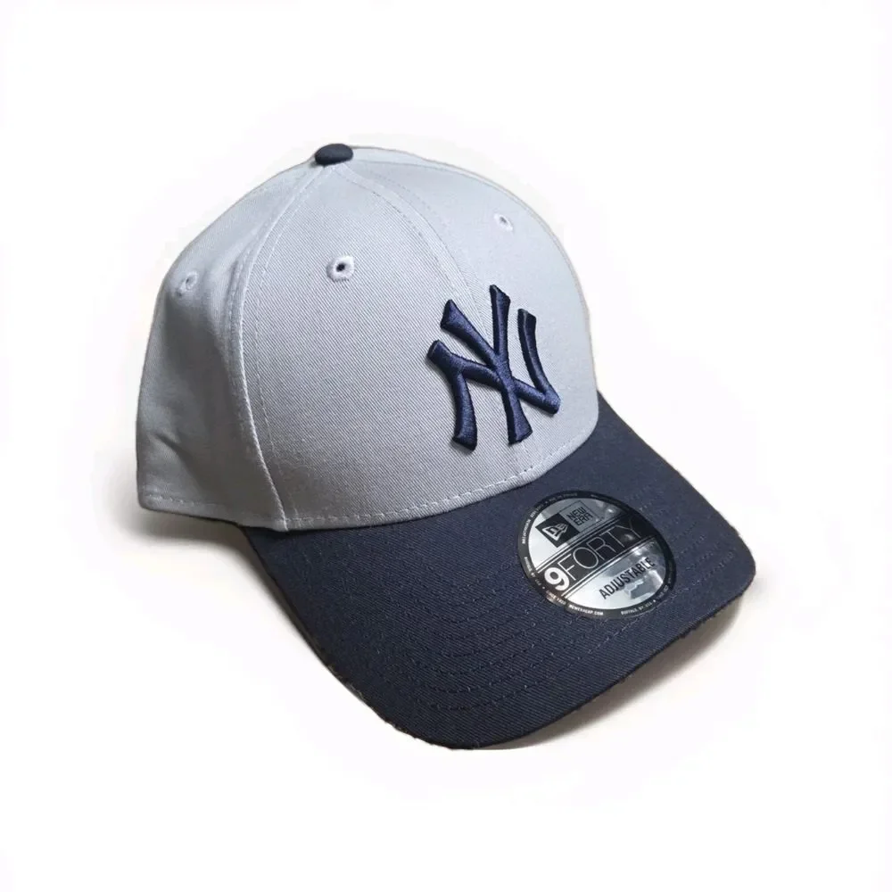 New York Yankees Hat‎ Cap NEW ERA 9TWENTY Strap Back Gray/BLUE Adjustable
